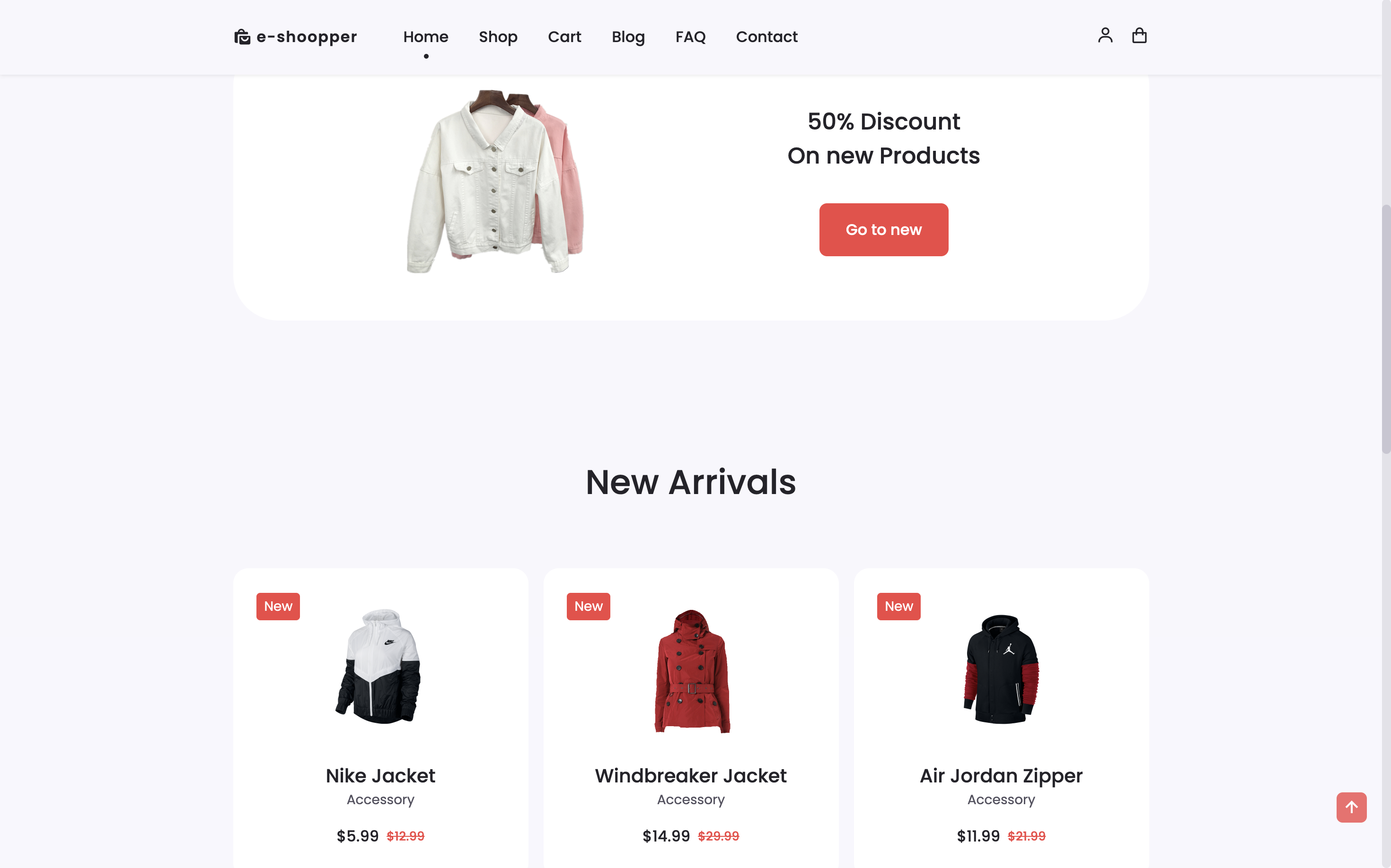E-Shopper Landing Page